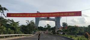 Trang trí tại Cửa khẩu Quốc tế Lệ Thanh