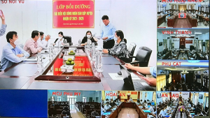 Quang cảnh Lễ khai mạc trực tuyến tại các điểm cầu