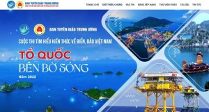 Tham gia Cuộc thi tìm hiểu kiến thức về biển, đảo Việt Nam “Tổ quốc bên bờ sóng” 2022.