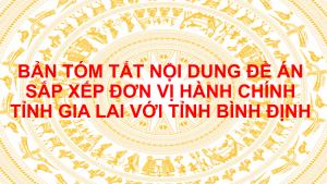 BẢN TÓM TẮT NỘI DUNG ĐỀ ÁN SẮP XẾP ĐƠN VỊ HÀNH CHÍNH TỈNH GIA LAI VỚI TỈNH BÌNH ĐỊNH
