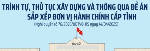TRÌNH TỰ, THỦ TỤC XÂY DỰNG VÀ THÔNG QUA ĐỀ ÁN SẮP XẾP ĐƠN VỊ HÀNH CHÍNH CẤP TỈNH
