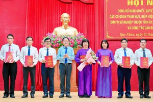 Công bố các quyết định thành lập các đơn vị thuộc, trực thuộc Sở và công tác cán bộ.