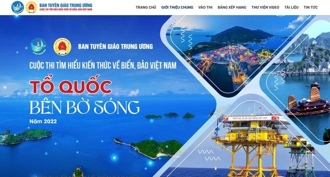 Tham gia Cuộc thi tìm hiểu kiến thức về biển, đảo Việt Nam “Tổ quốc bên bờ sóng” 2022.