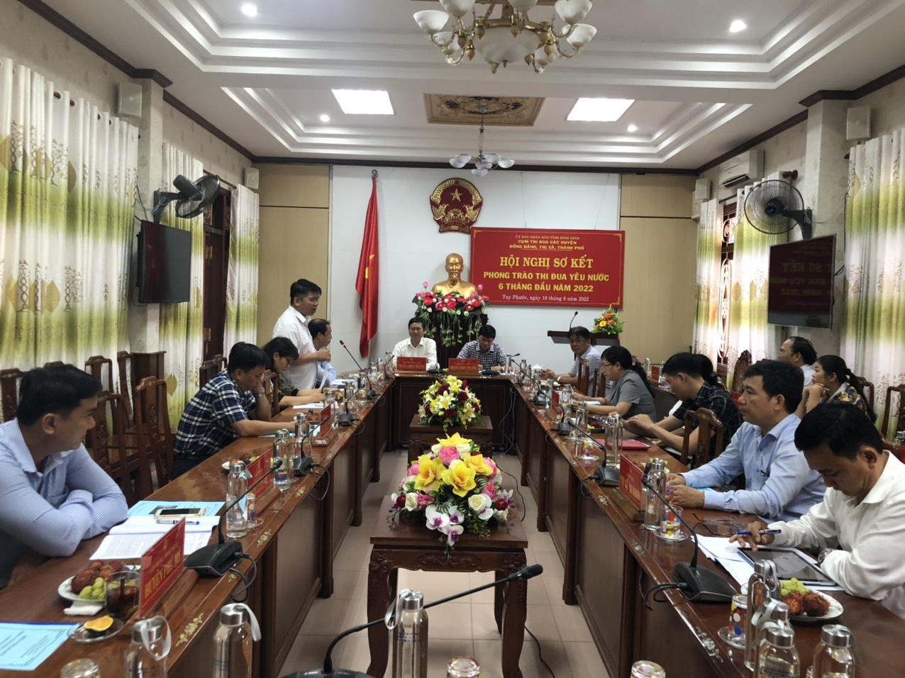Cụm thi đua các huyện đồng bằng, thị xã, thành phố tổ chức Hội nghị sơ kết giao ước thi đua 06 tháng đầu năm, triển khai nhiệm vụ 06 tháng cuối năm 2022.