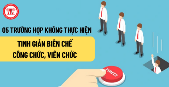 05 trường hợp không thực hiện tinh giản biên chế.