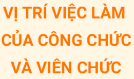 Hướng dẫn về vị trí việc làm trong cơ quan, tổ chức hành chính