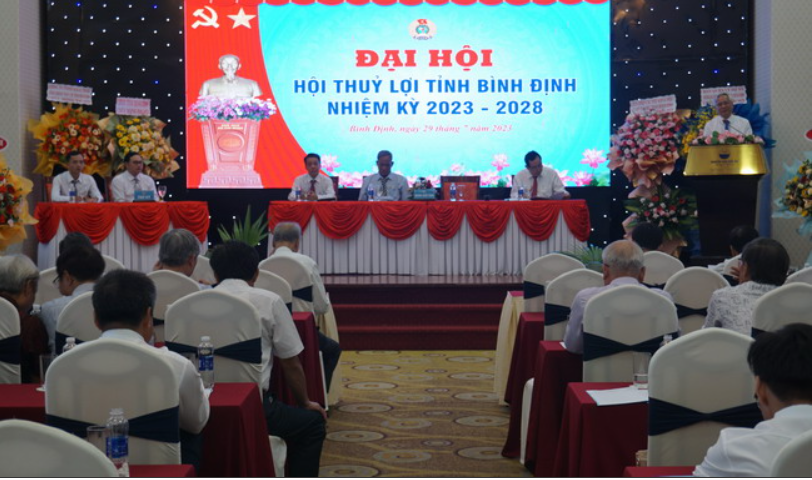 Quang cảnh Đại hội Hội Thủy lợi Bình Định, nhiệm kỳ 2023-2028