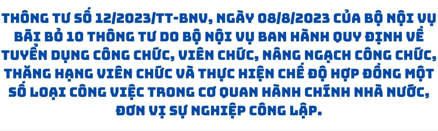 THÔNG TƯ BÃI BỎ MỘT SỐ THÔNG TƯ DO BỘ TRƯỞNG BỘ NỘI VỤ BAN HÀNH