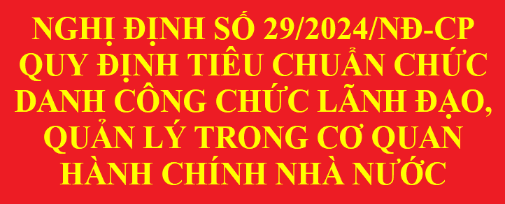 Quy định tiêu chuẩn chức danh công chức lãnh đạo, quản lý trong cơ quan hành chính nhà nước