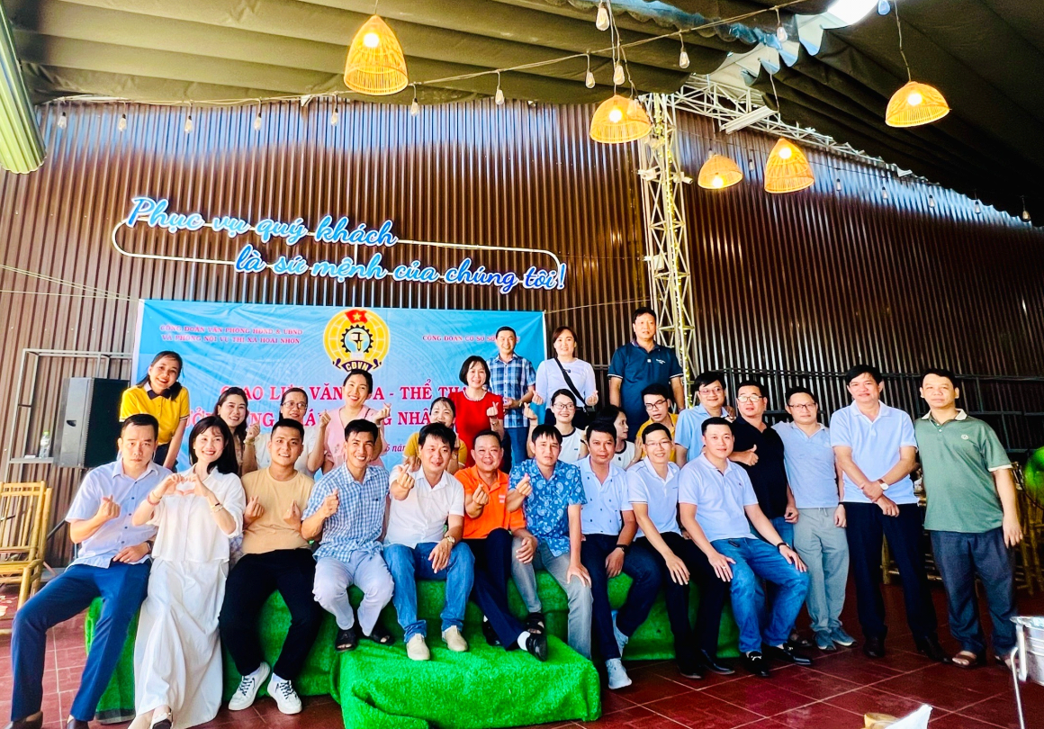 Công đoàn cơ sở Sở Nội vụ phối hợp, tổ chức giao lưu với Công đoàn Văn phòng HĐND và UBND, Công đoàn Phòng Nội vụ thị xã Hoài nhơn