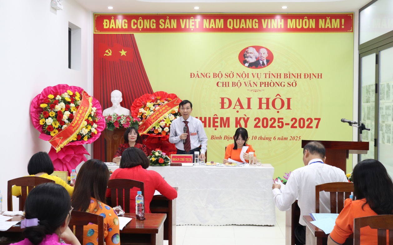 Đại hội Chi bộ Văn phòng Sở nhiệm kỳ 2025-2027