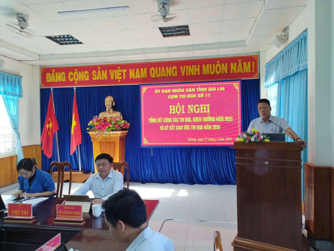Đồng chí Trần Trung Định, Phó Giám đốc Sở Nội vụ phát biểu chỉ đạo tại Hội nghị