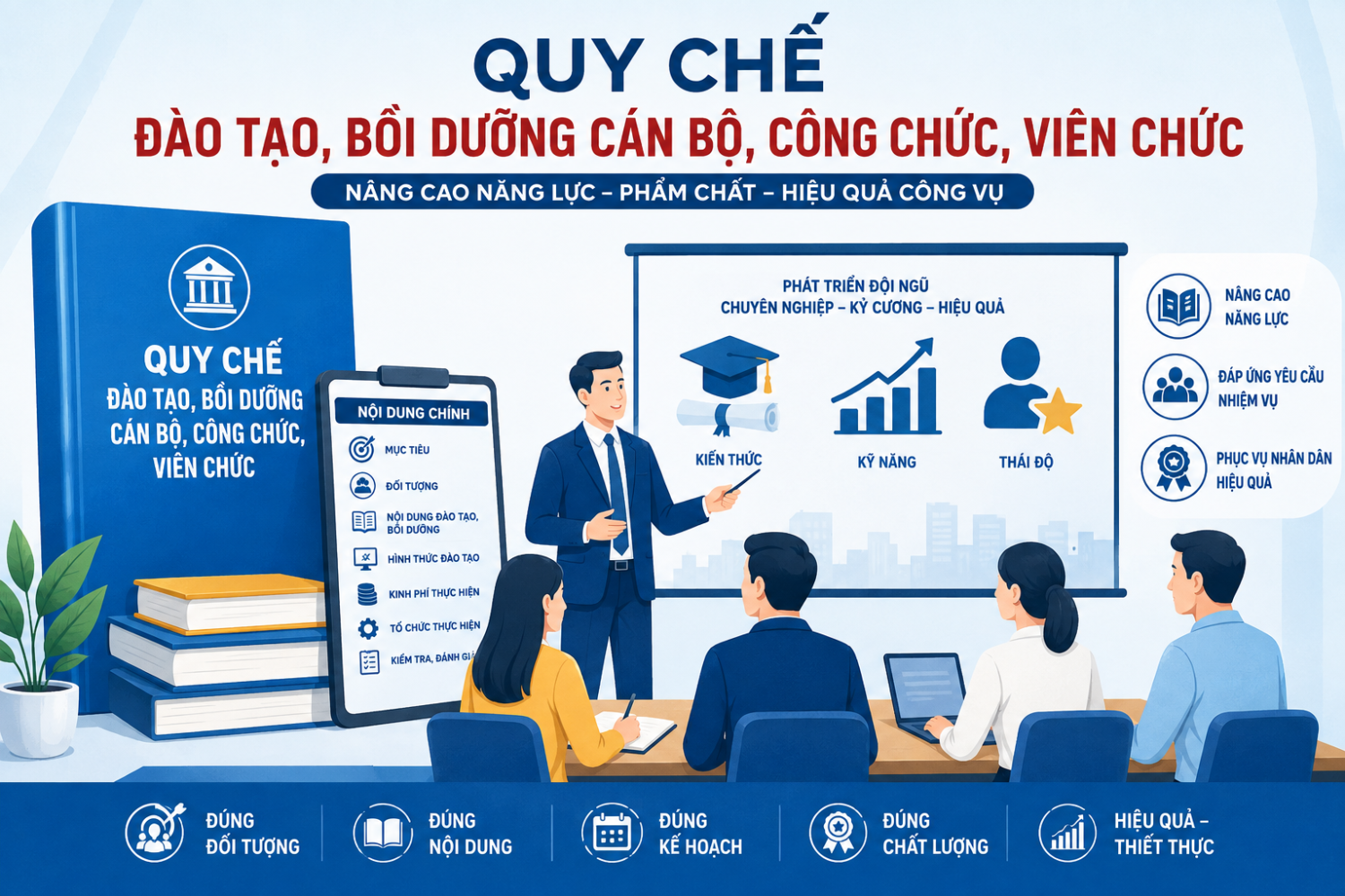 Ủy ban nhân dân tỉnh ban hành Quyết định quy chế đào tạo, bồi dưỡng cán bộ, công chức, viên chức trên địa bàn tỉnh Gia Lai